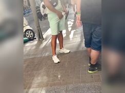 Caught flashing huge dick to other guys