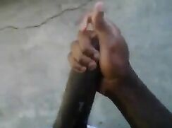 Big Black Dick cumming in Public