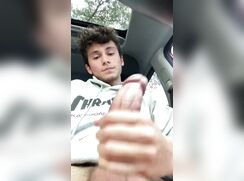 Blessing himself with his cum