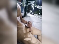 Wank Public Night Twink Asian