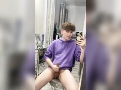 Purple Queer Beats his Cock
