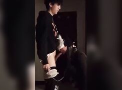 18 year old Chinese boy blown by ladyboy 5