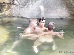 Let's Share A Boy At A Rocky Pool