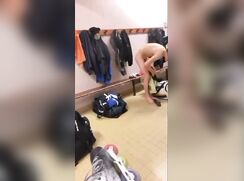 The guy was filmed in the locker room