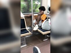 College dude On Train
