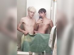 Short double selfie of cute twinks gay boys porn