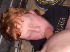 Gray; Ginger gets a daddy facial boys porn