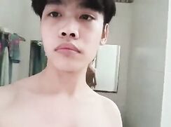 Horny Vietnamese student jerkoffs in dorm