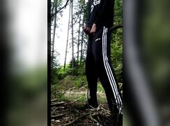[ABX][4][530] - Me wanking in my Adidas set in the forest during quarantine