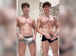 SPANISH BROTHERS WHIP OUT & JERK THEIR MASSIVE COCKS