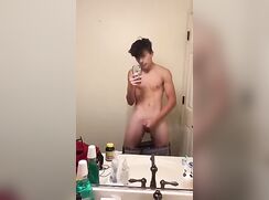 Teen Boy Bathroom Wank Cum Shot Hard Gay Porn