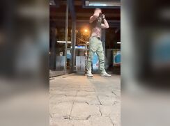 Pissing and wanking at German train station