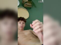 Young Boy Stroke His Cock Cum