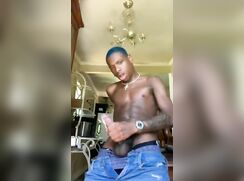 Black Blue Hair Twink Cumshot