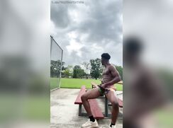 Public Black Boy Wank Park