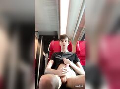 Cums on the train