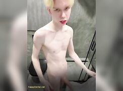 cute twink shows his hung cock porn gay sex