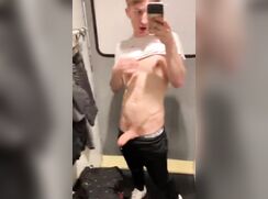 [Archive of GBT][0013] 18yo lad jerks in fitting room creams mirror