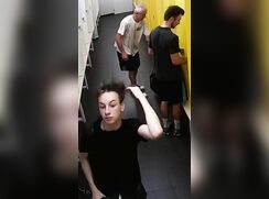 Young twink in the men's locker room boys porn