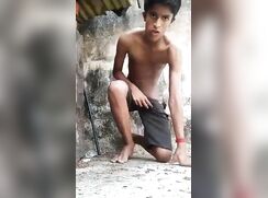 Desi boy into the rooftop terrace