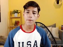 Solo Latino Twink Cum Dildo Fuck