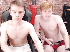 2 skinny teenagers having fun on webcam