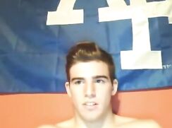 so handsome guy is hornie and wanks