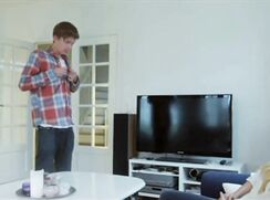 boy strips in front of girl