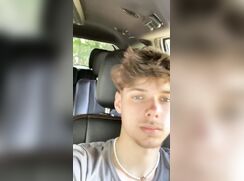 Gray-eyed hunk jerking off a nice uncut dick