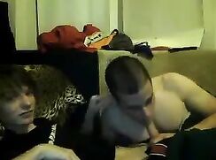 Sucking straight boy on cam