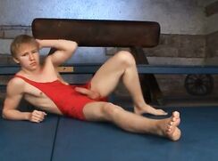 Having fun in red lycra twink porn sporty