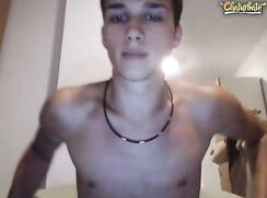 super cute face show his penis , no hard on