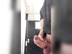 Dude blows nut all over the restroom boys porn