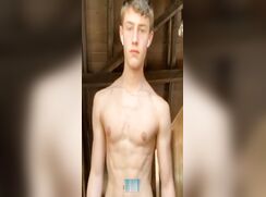 fashionable blonde guy snap wank