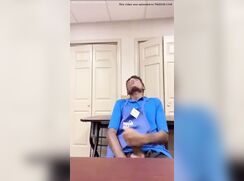 Enjoy this cute teen almost getting caught nutting in the break