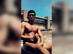 Asian athlete Jerk Outdoor