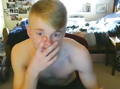 blond teen twink wanking