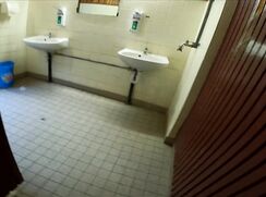 [ABX][4][719] - Risky jerking off in public woman bathroom