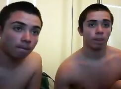 Record Action Twins Play On Webcam gay porn