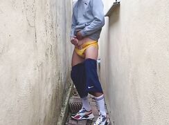 [Archive of GBT][0178] Smoking scally shoots a load outdoor