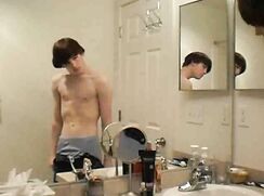 Twink wanks in shower boys porn