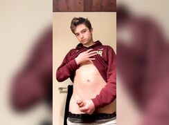 Luke from Nebraska shows his body and cock
