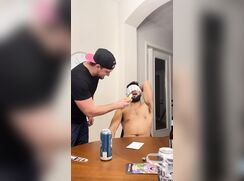 Straight boys tease open mouth