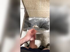 Cumming in the Trashcan-223