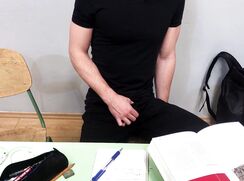 [ABX][4][777] - Highschool teen jerking off in the classroom while outside...