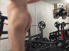 [ABX][4][868] - On the Treadmill - Fooling around naked in public gym room