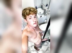 angelicboy blond boy top down view wanking