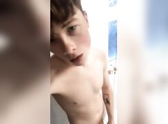 Modest brit Dave cums and licks his fingers in cum