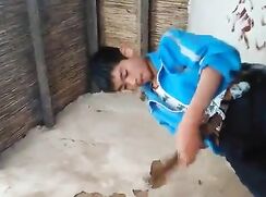 Hot Asian lad in open toilets