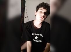 Curly-Top jerks & cums